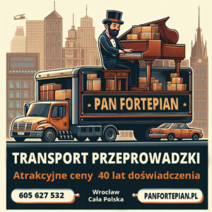 pan fortepian transport przeprowadzki